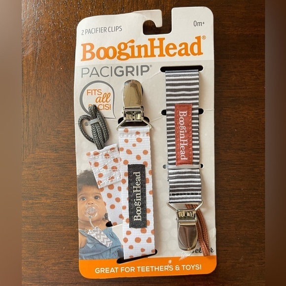 🆕 Boogin Head | pacifier clip holders | unisex baby - Picture 1 of 2